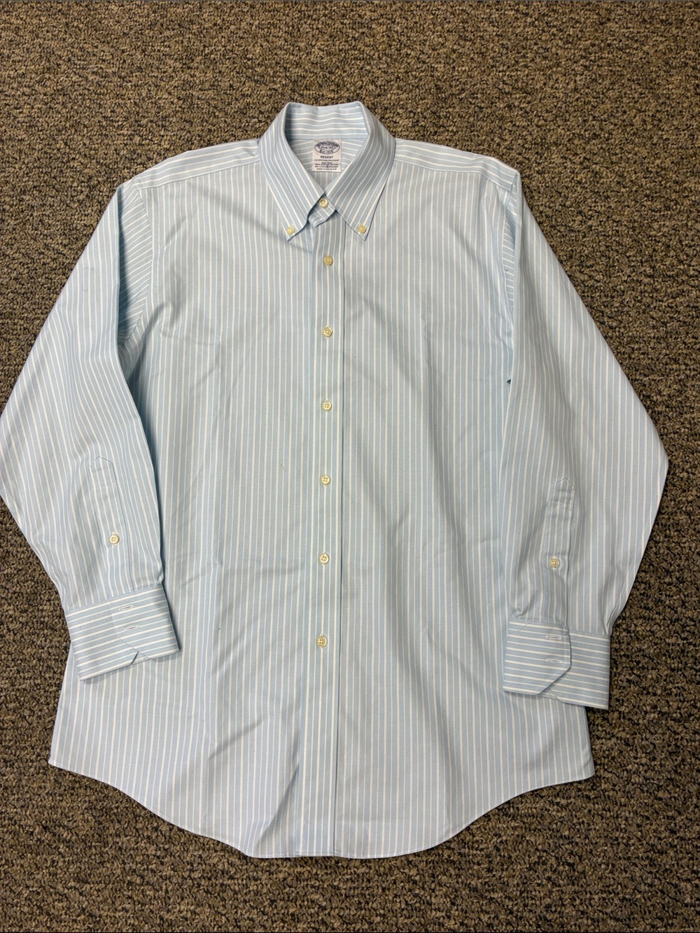 Men's Brooks Brothers Regent Light Blue Stripe Button-Down Shirt